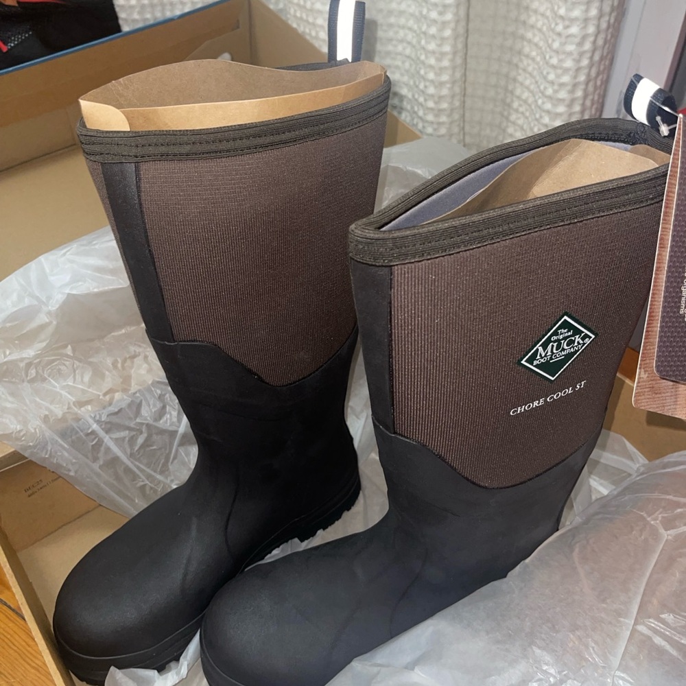 Men's Black and Brown Boots